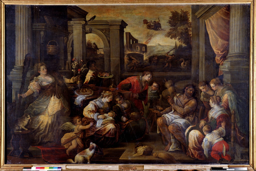 Hercules and Omphale Hercules, in love with the queen o... (1412665)