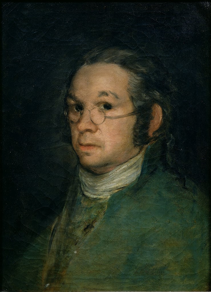 Self portrait with glasses by francisco de goya
