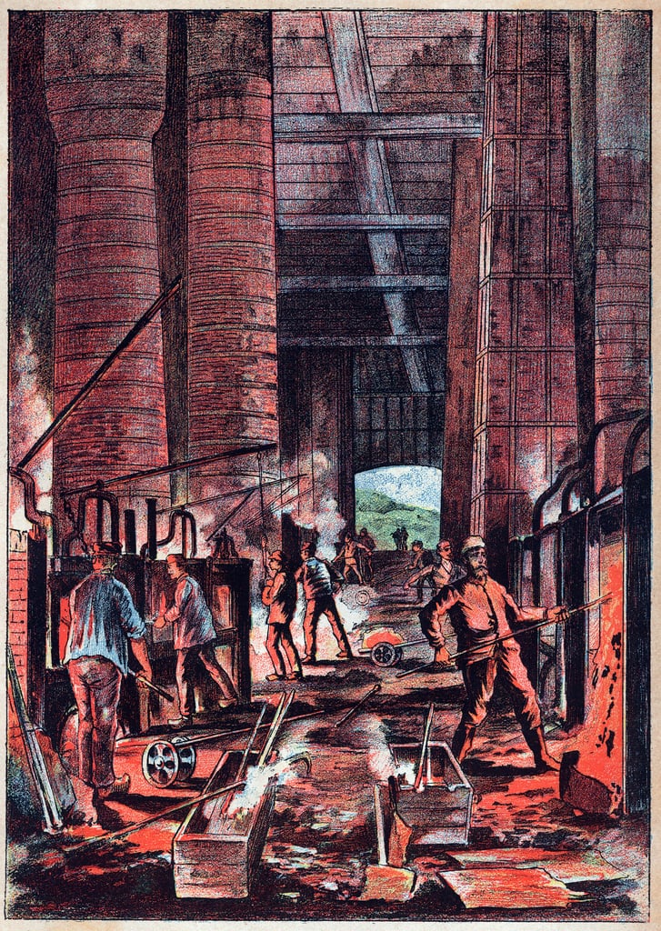 Industrial Revolution Puddling furnace Puddler Ovens (Puddlage