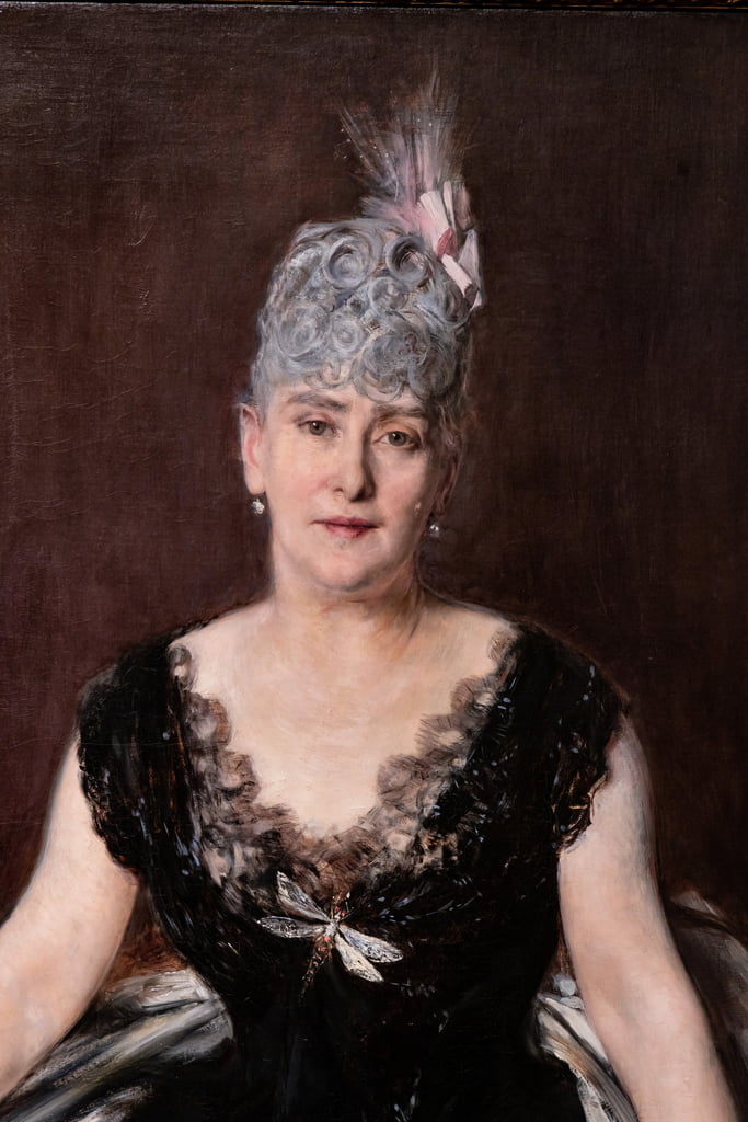 Portrait of Madame Seligman, detail by Giovanni Boldini