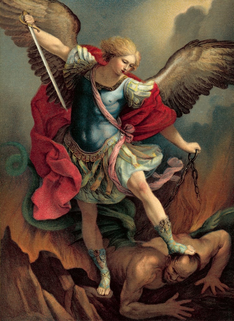 The archangel, Michael (chromolitho) by Guido Reni