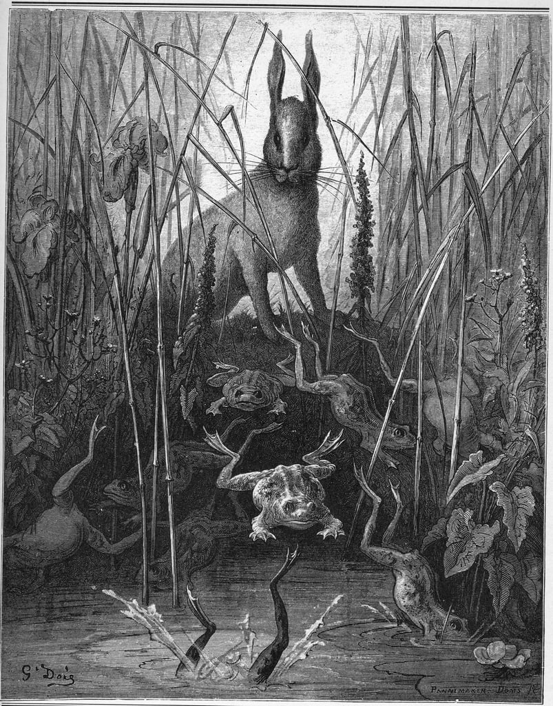 the hares and the frogs moral