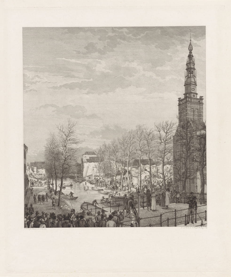 Destruction on the Steenschuur after the Leiden gunpowder disaster, 1807