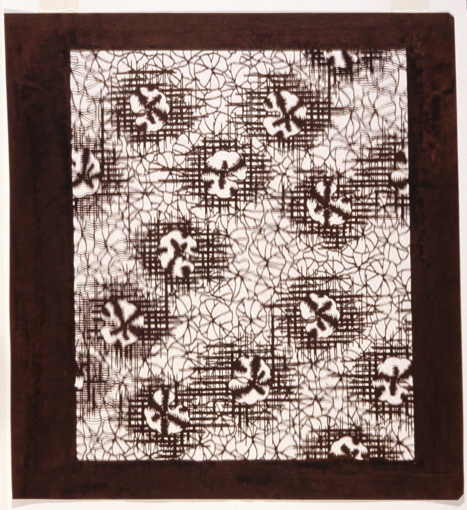 Stencil Lily Pads And Woven Patterns (paper)