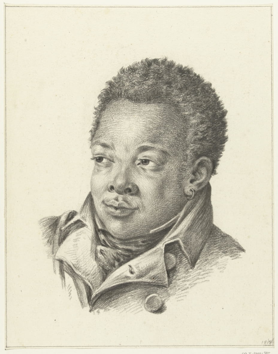 Portrait of a black man by Jean Bernard Fine art print