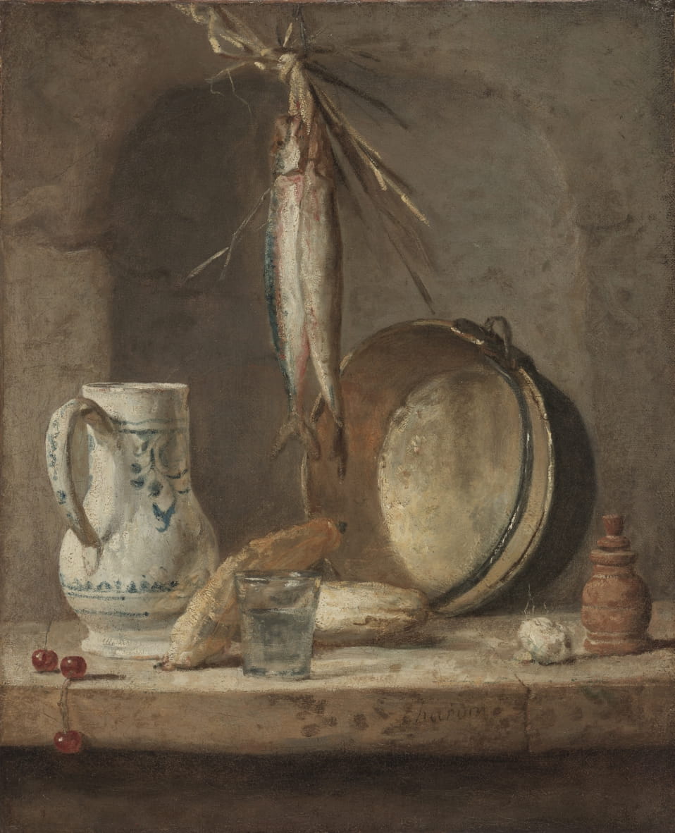Still Life with Herrings by Jean Baptiste Simeon Chardin