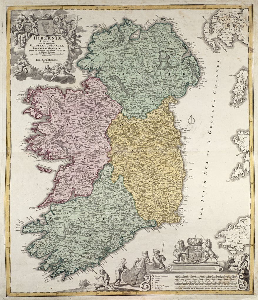 Map Ireland Ulster Leinster Munster Connaught