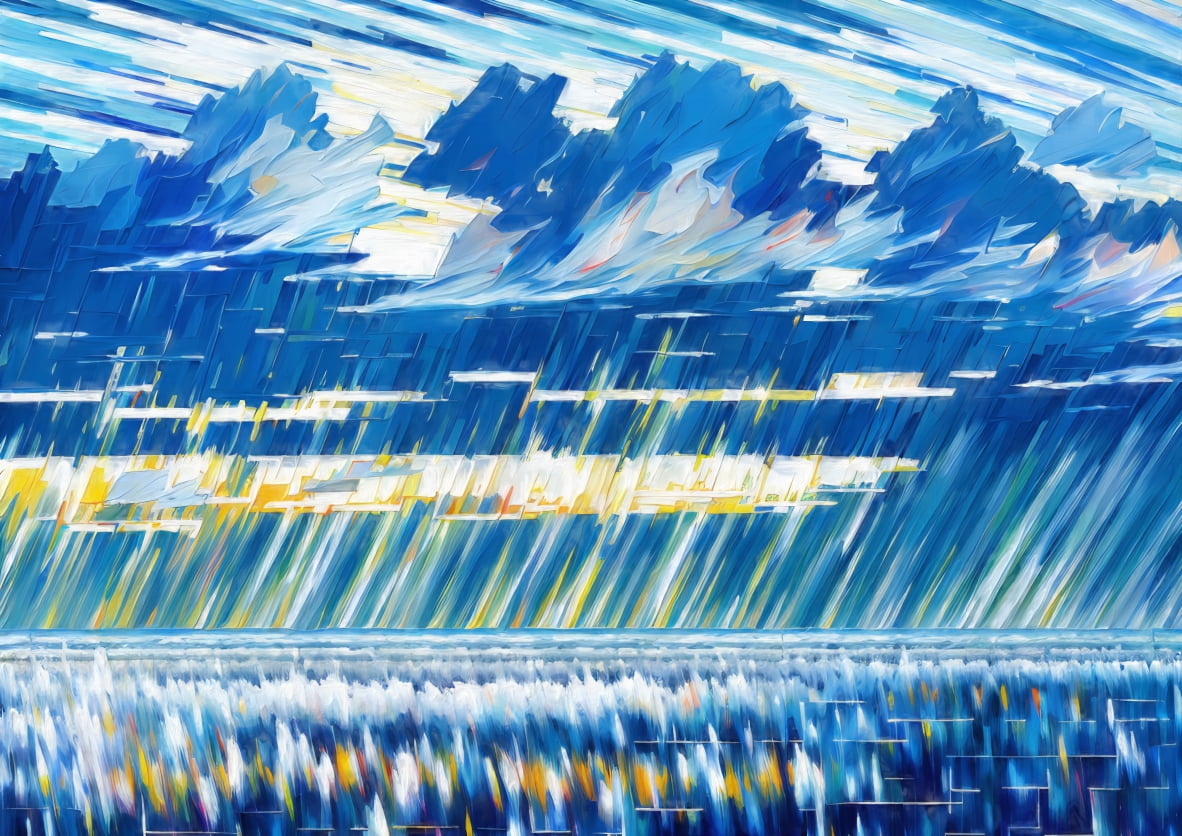 Waves_Skyrain_03 by Josef Johann Michel Fine art print