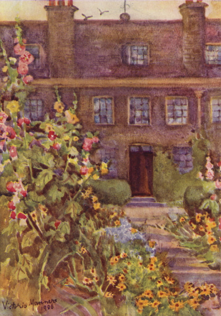 Grey Coat School, Westminster (colour litho)