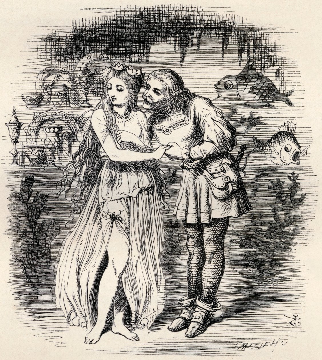 Illustration after J. Tenniel for the poem 