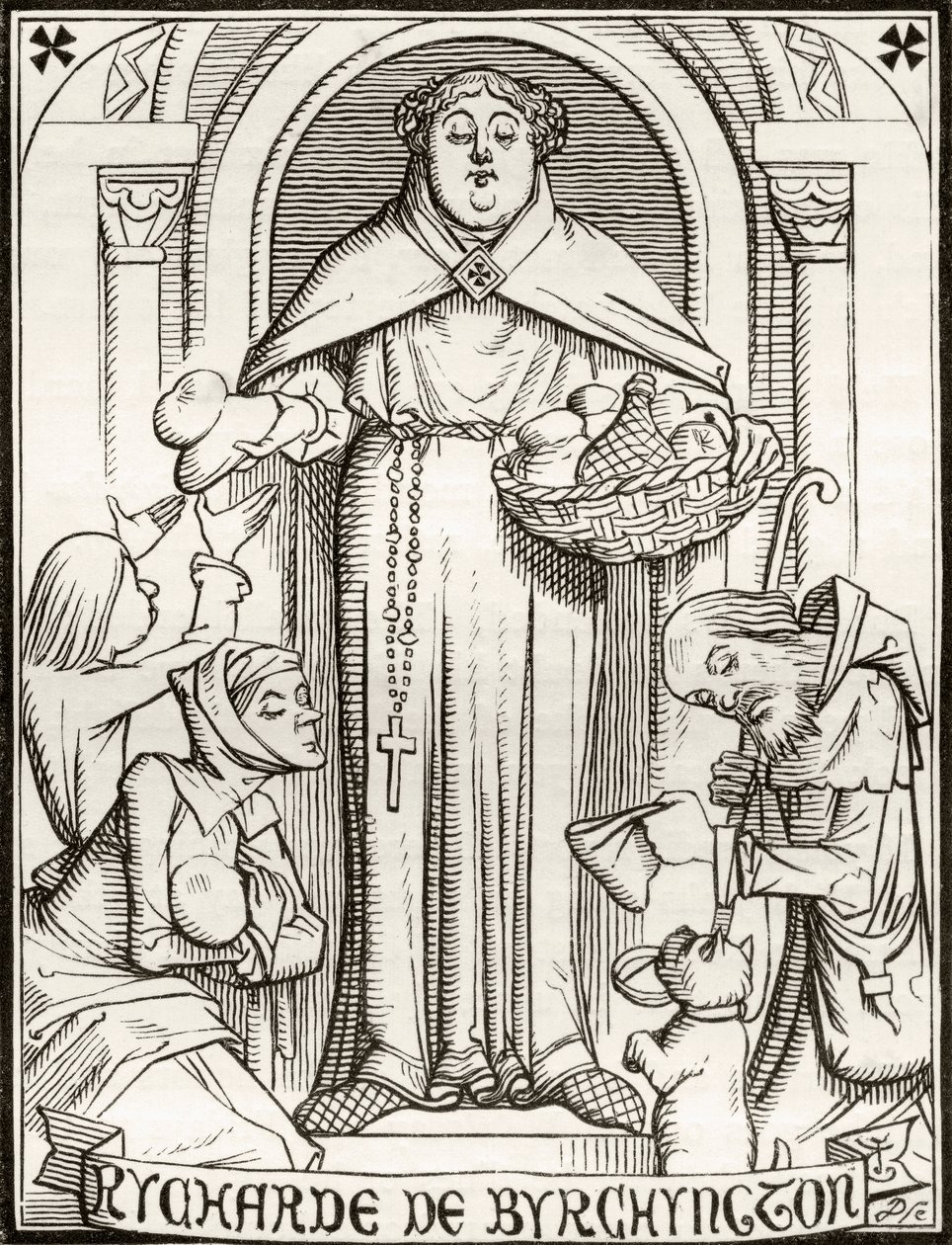 Rycharde de Byrchyngton, illustration for the poem 