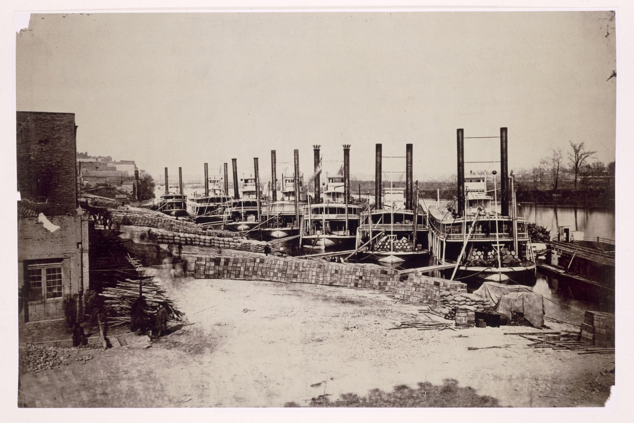 Steamers on the Mississippi by American Photographer