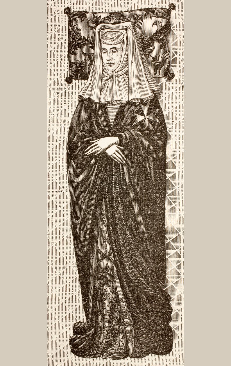 Effigy from the Tomb of Beatrix Cornel, Prioress of the Lady Hospitallers of St. John of Jerusalem by French School