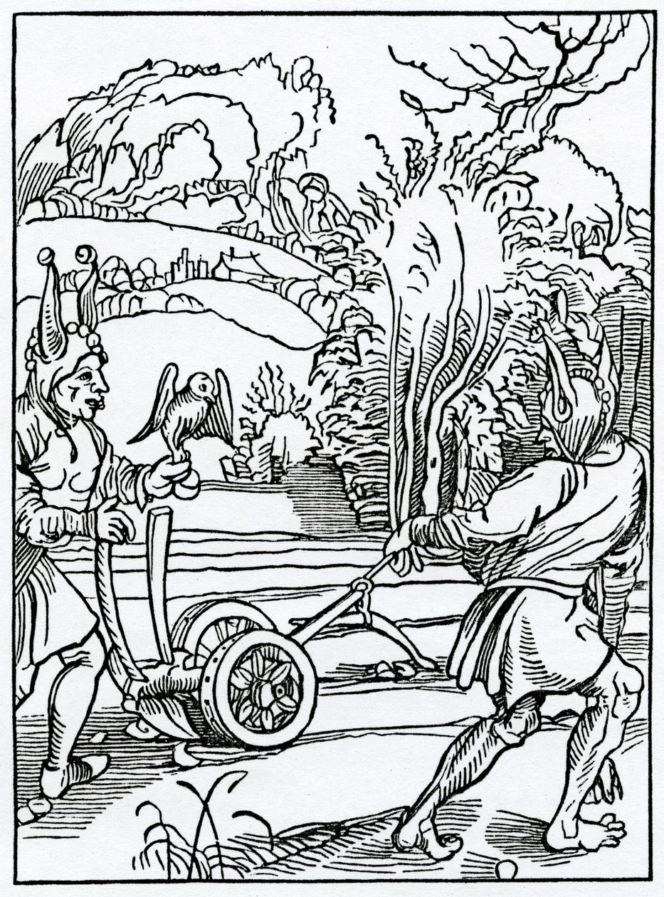 Of hym that wyll nat folowe nor ensue good counsell, and necessary, illustration from Alexander Barclay
