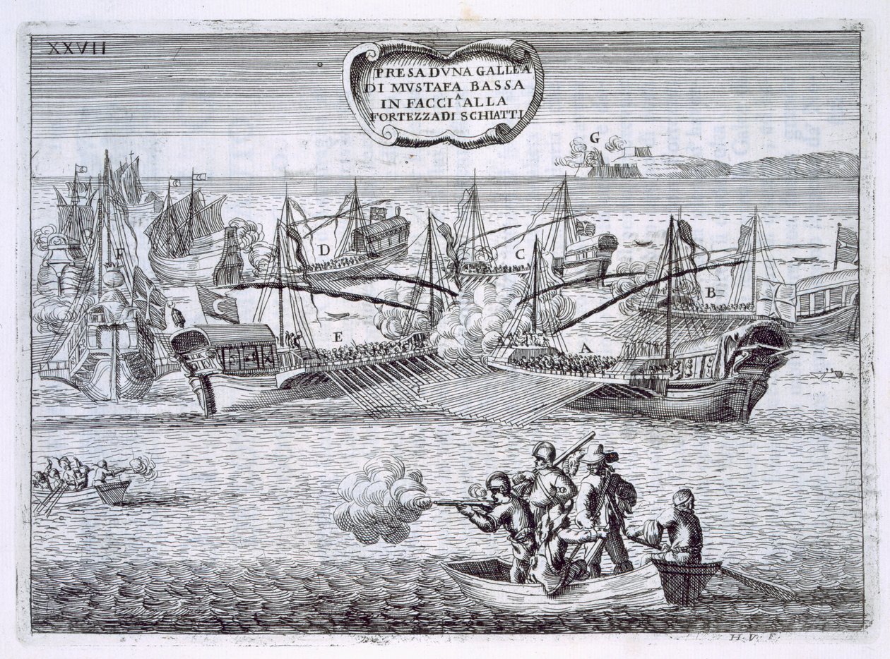 Fighting Galleons of Mustapha Bassa, illustration from 