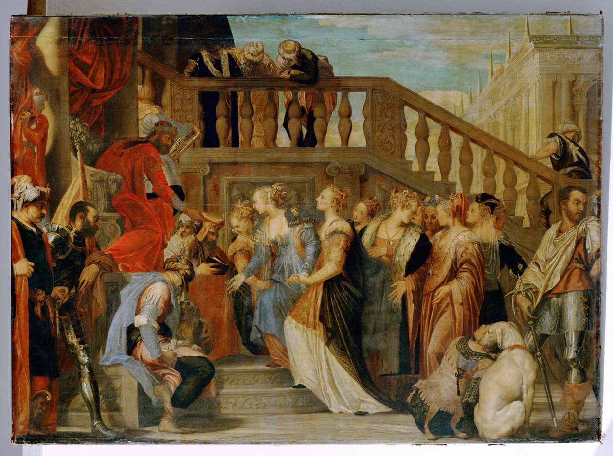 Esther Led before King Ahasuerus by (1528-88) Veronese