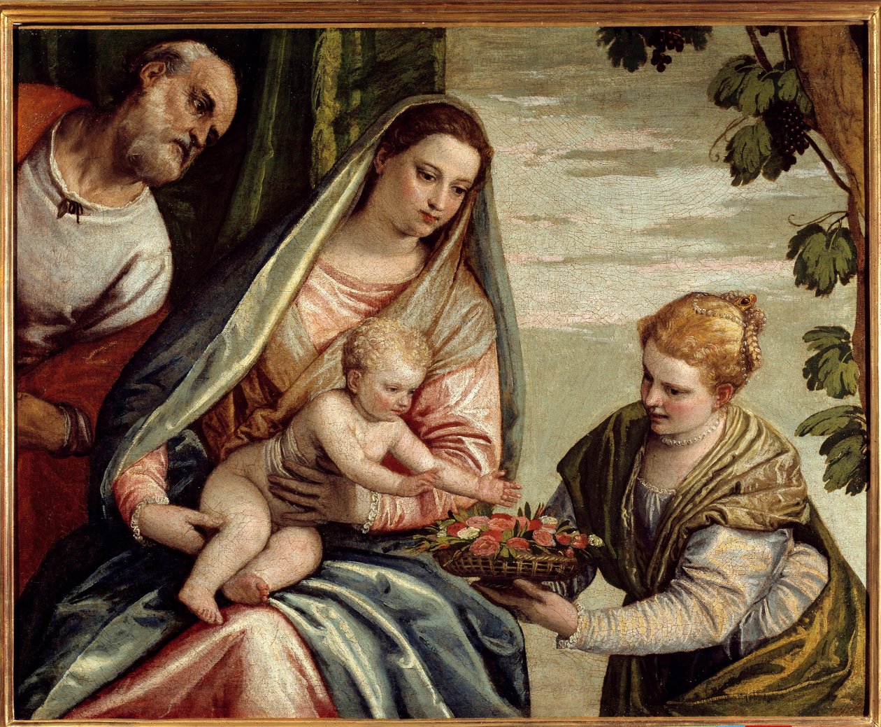 The Holy Family with a Donor (Saint Dorothea) by Veronese