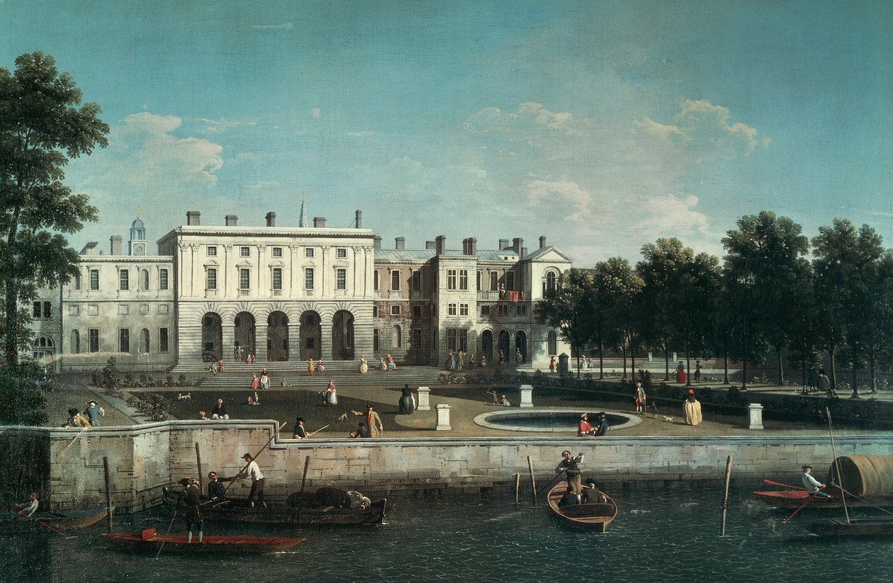 Old Somerset House on the Thames by (1697-1768) Canaletto