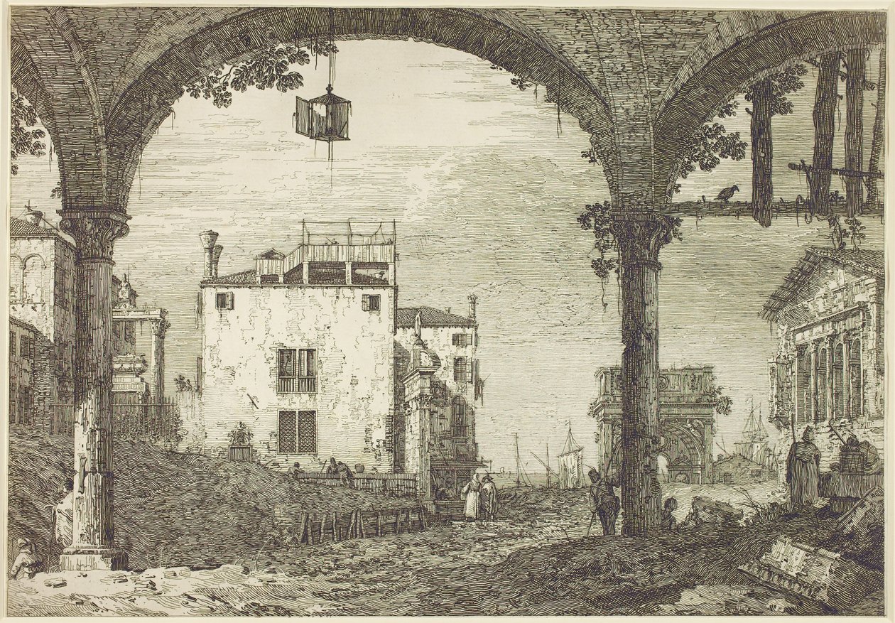 Le Portique a la Lanterne, c.1744 by Canaletto