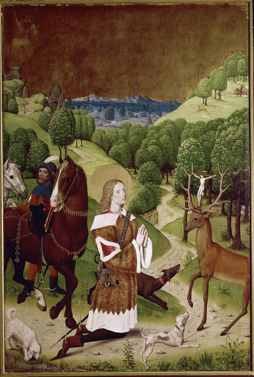 St Hubert Conversion by (active c.1463-c.1490) Master of Wilten