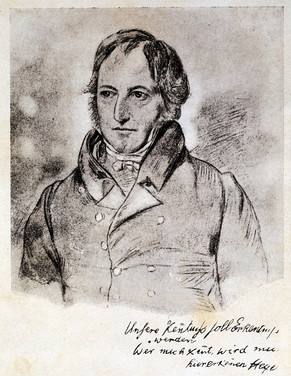 Portrait of Georg Wilhelm Friedrich Hegel (1770-1831), German Philosopher and Idealist. Engraving After a Drawing by G. Hensel by (after) German School
