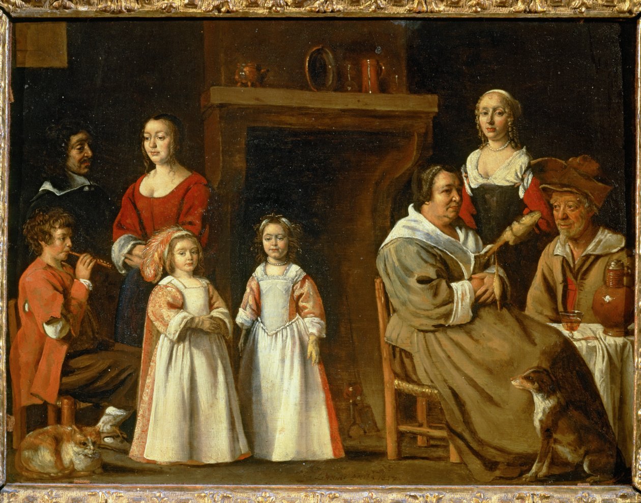 Portraits dans un interieur by (after) Le Nain Brothers