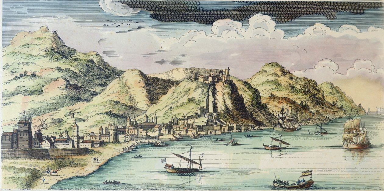 View of the City of Málaga, Spain by (after) Spanish School