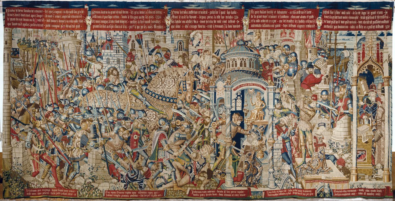The Trojan War: The Destruction of Troy, c.1470 by (fl.1450 75) Master of Coetivy