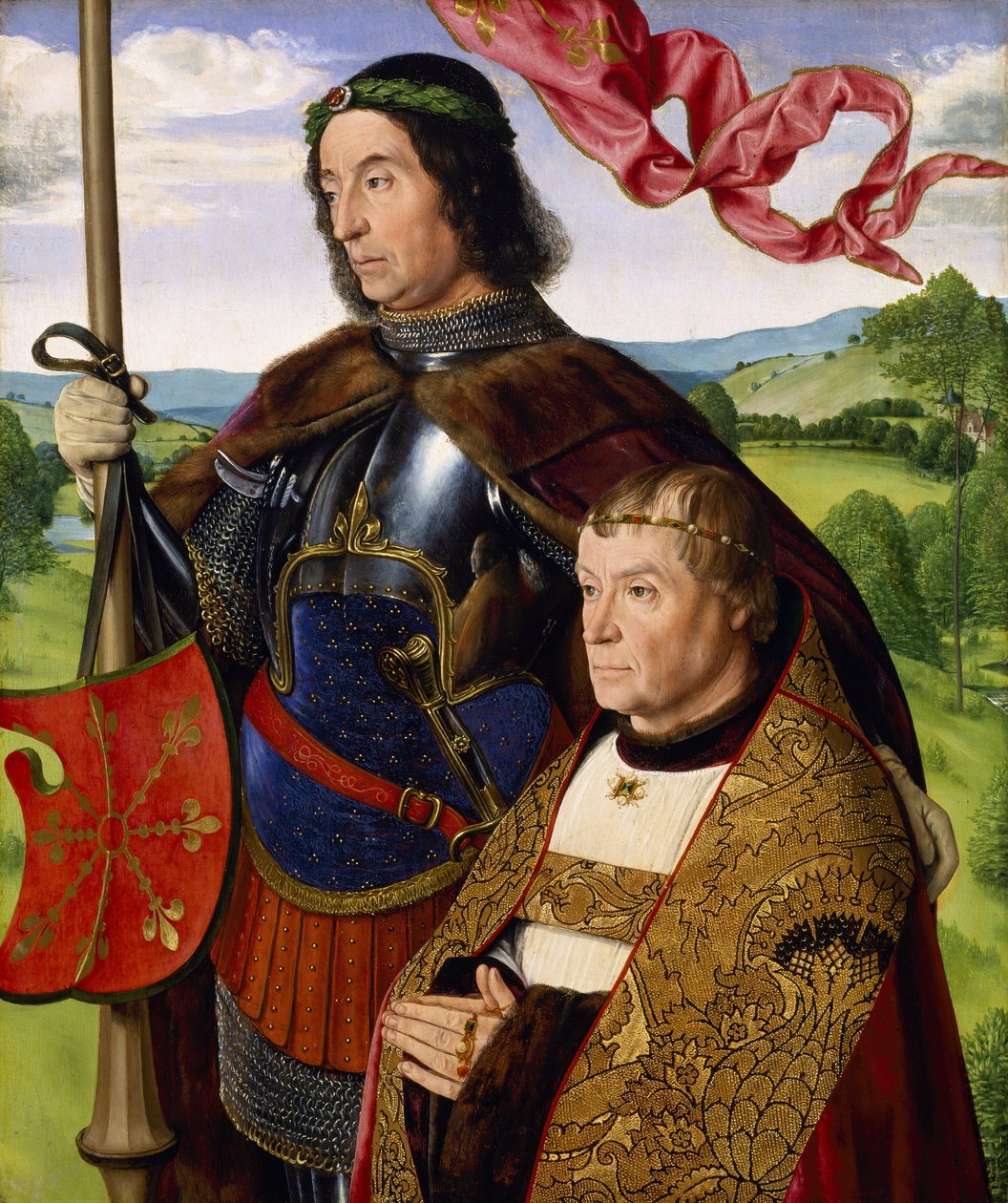 St Maurice with a Donor by (fl.c.1483 c.1529) Master of Moulins