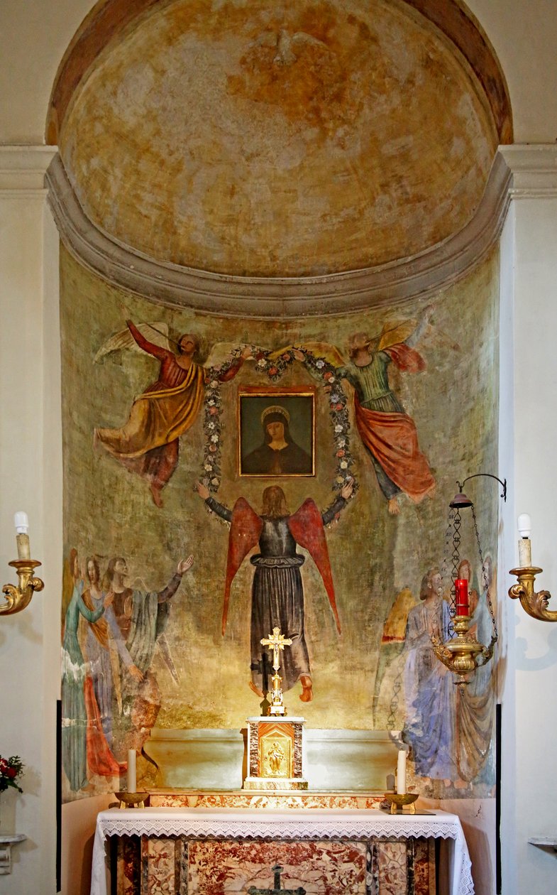 Altar with Painting of the Virgin Mary Surrounded by Angels by Unknown