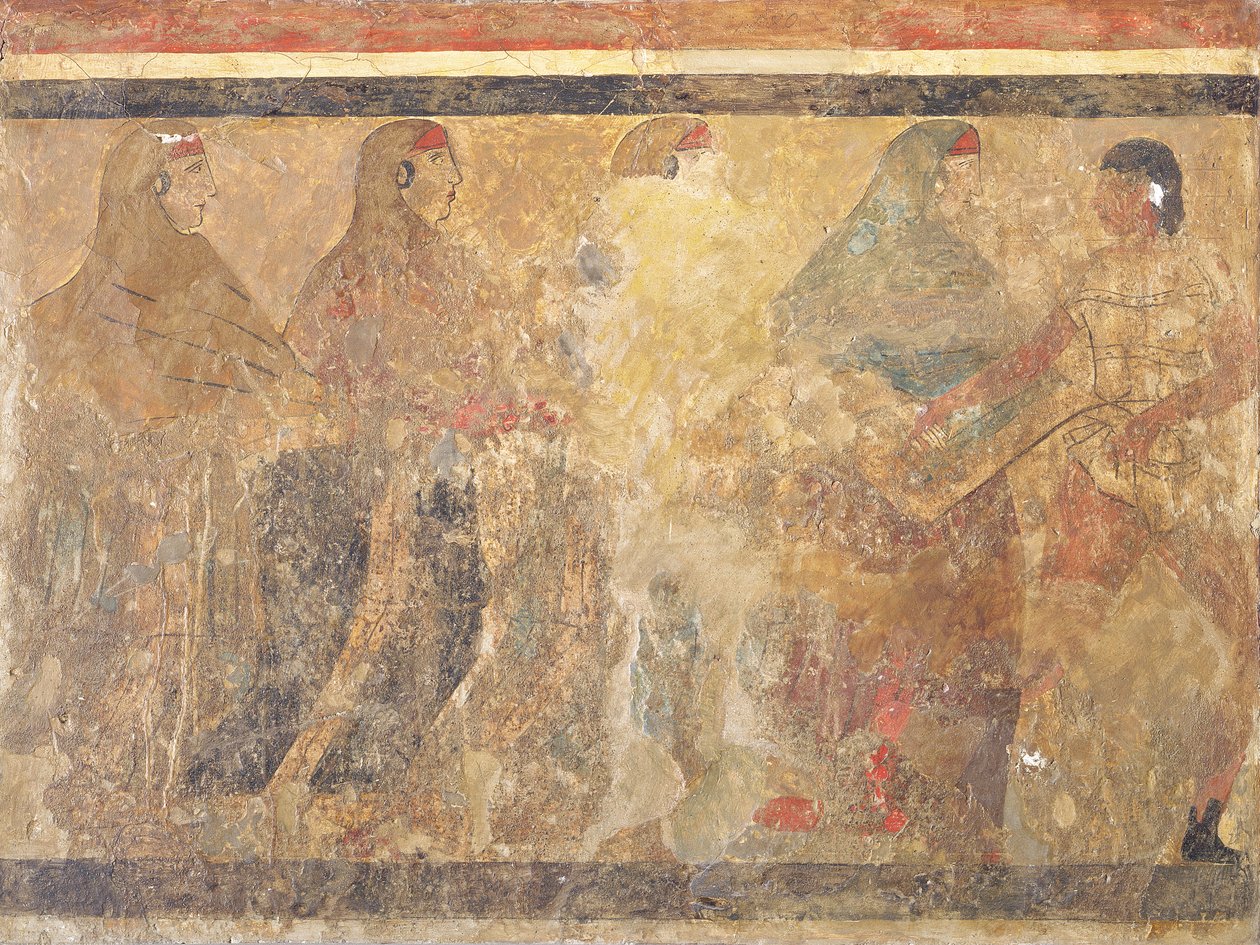 Ritual Funeral Dance, Decoration from Tomb no. 11 from Via dei Cappuccini, Ruvo, 5th century BC by Unknown