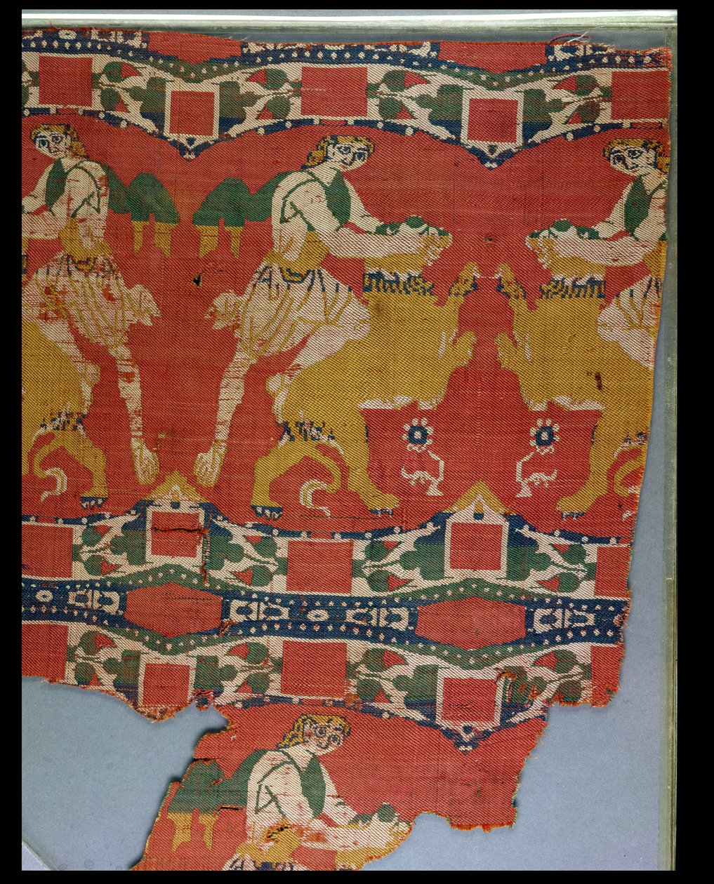 Taming of the Wild Animal, Byzantine tapestry fragment by Unknown