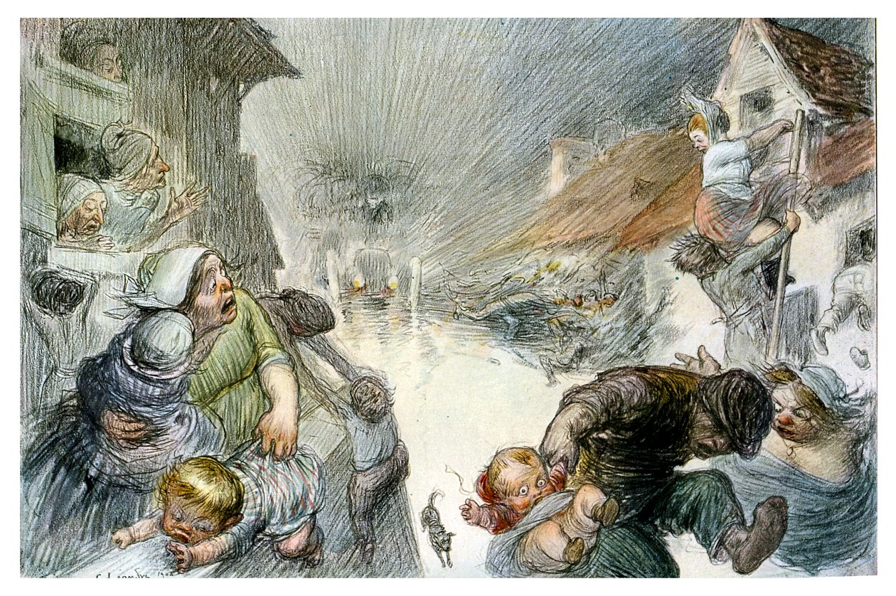 The Heroic Age of the Automobile: The Arrival of a Driver in a Village by Unknown