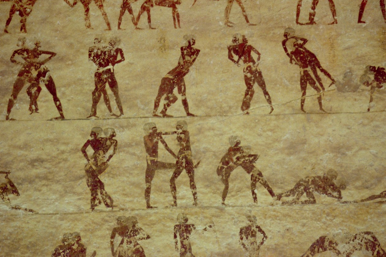 Wrestlers (detail) by Unknown