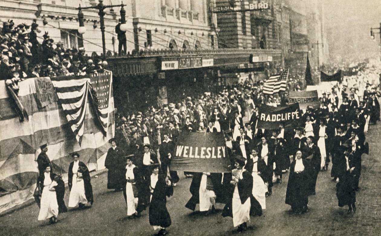 Suffragette Parade, Outside the Adelphi Theatre, New York by American Photographer