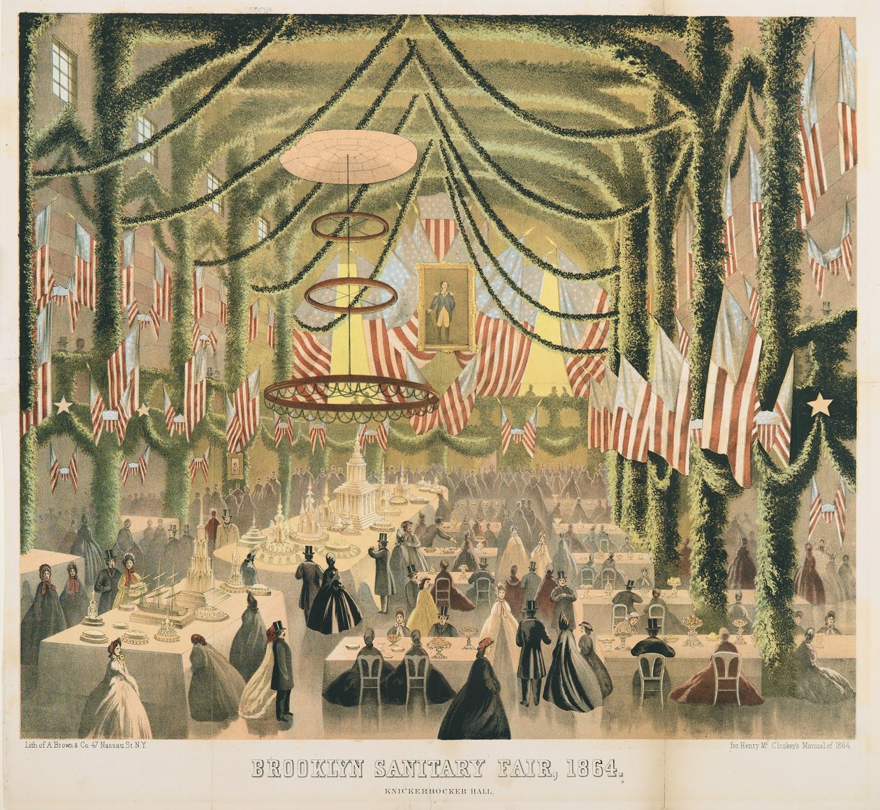 Knickerbocker Hall, Brooklyn Sanitary Fair, 1864 by American School