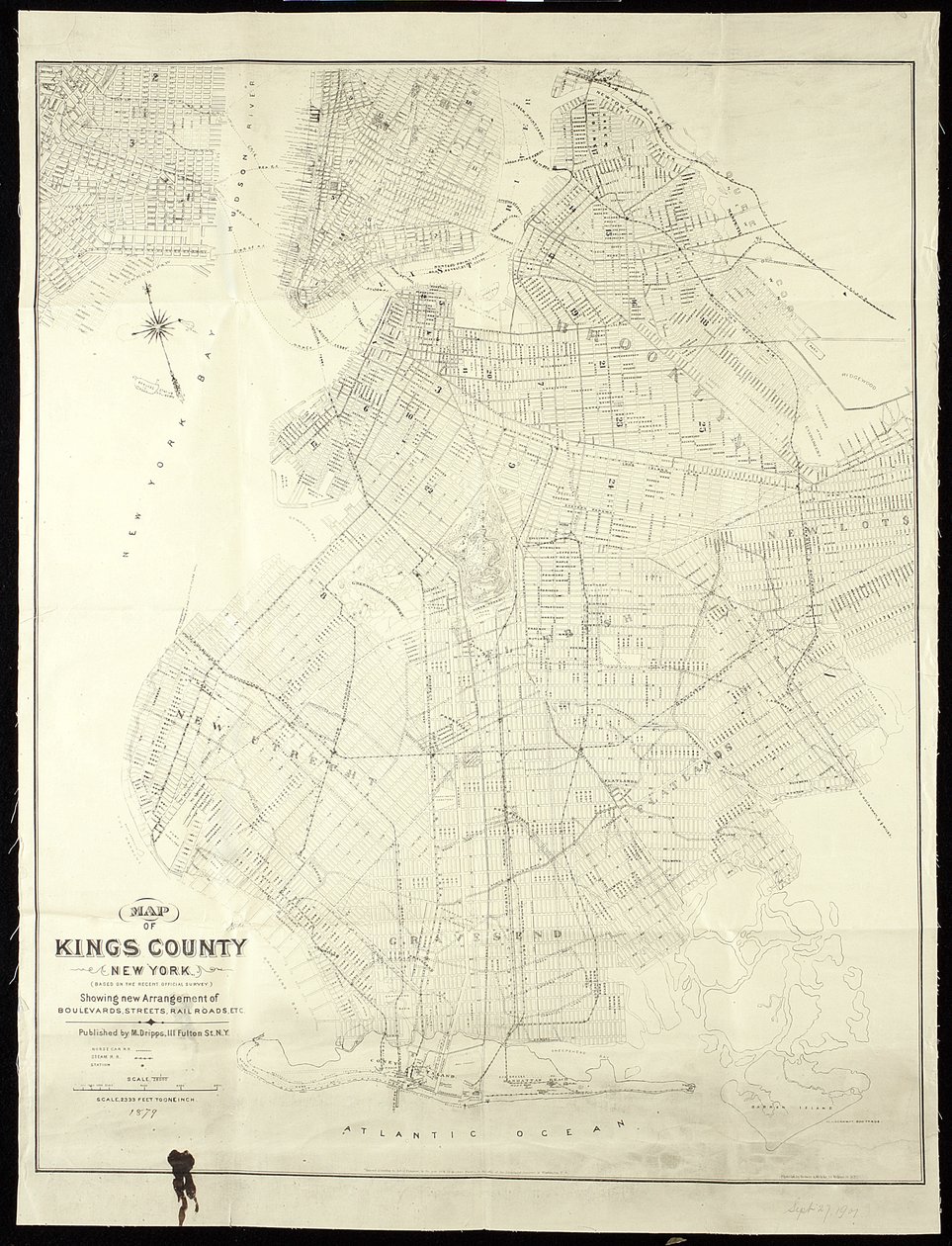 Map of Kings County, New York, 1879 by American School