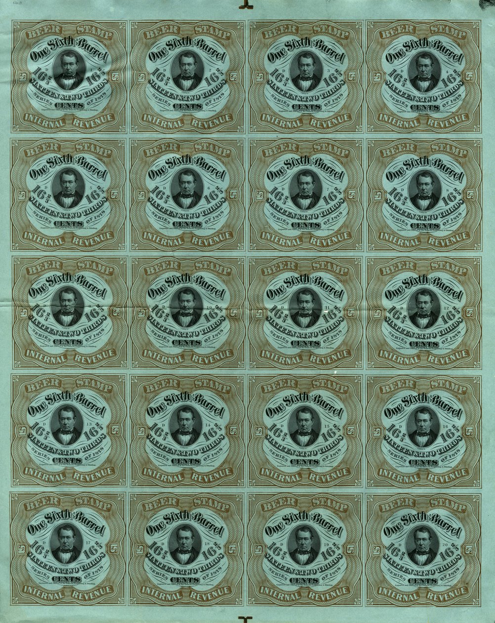 Tax Stamps, 1878 by American School