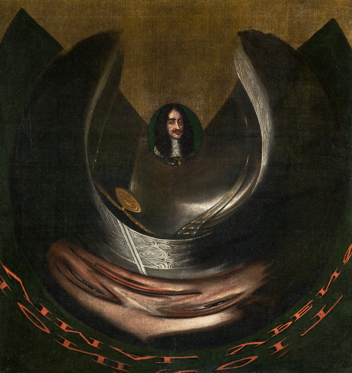 An Anamorphic Portrait of Charles II by English School