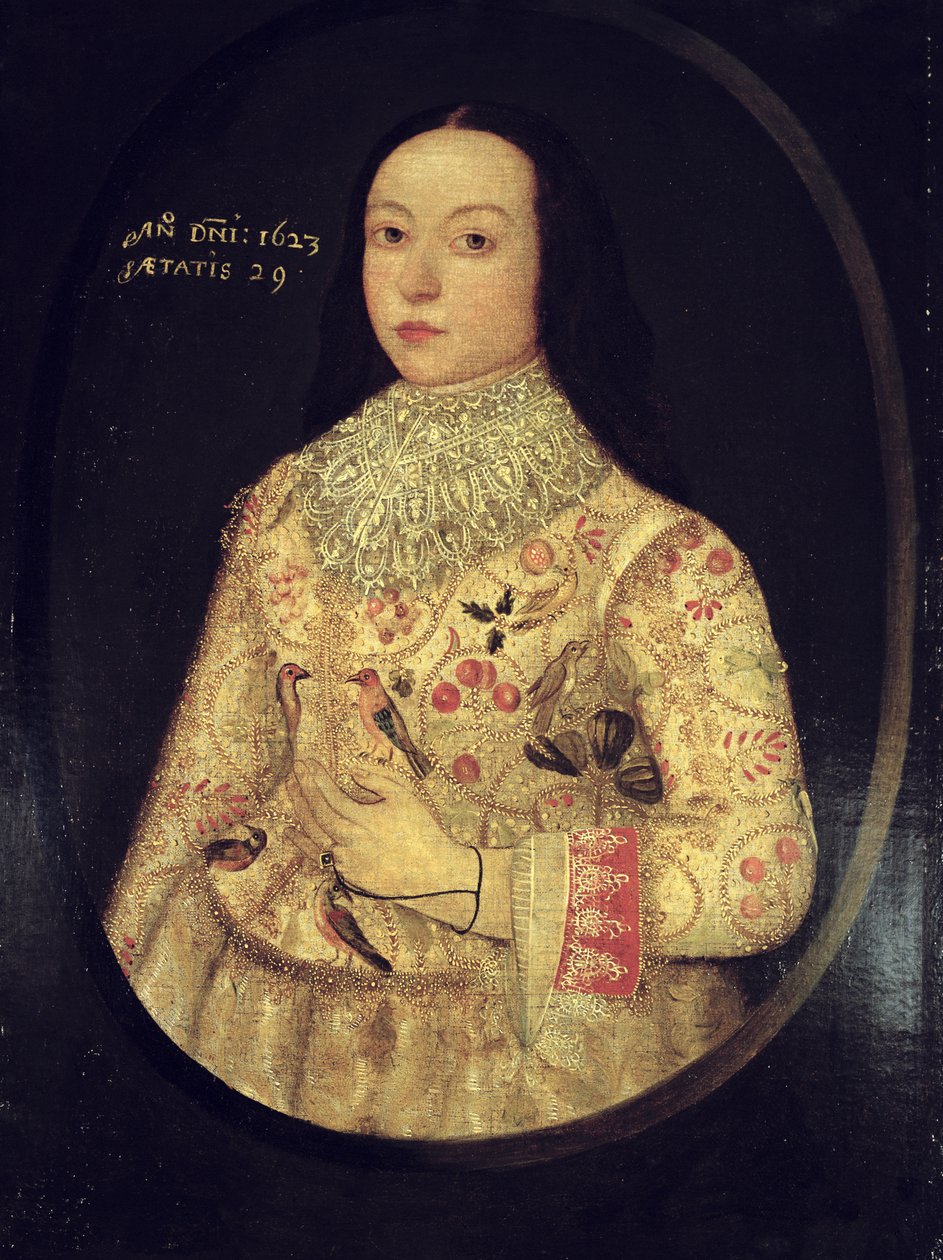 Portrait of Amy Seymour, 1623 by English School