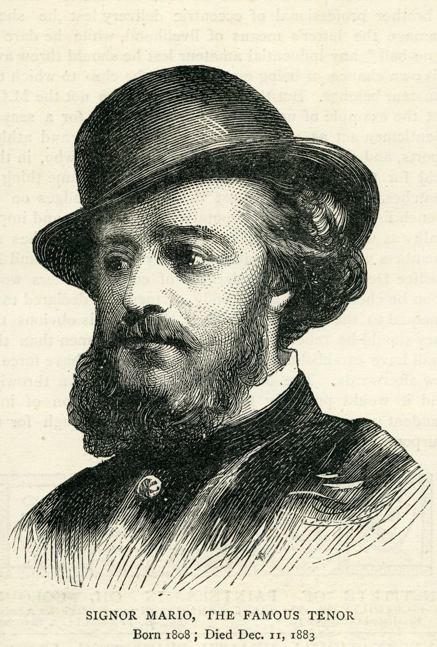 Signor Mario, Illustration for the Graphic, 22 December 1883 by English School