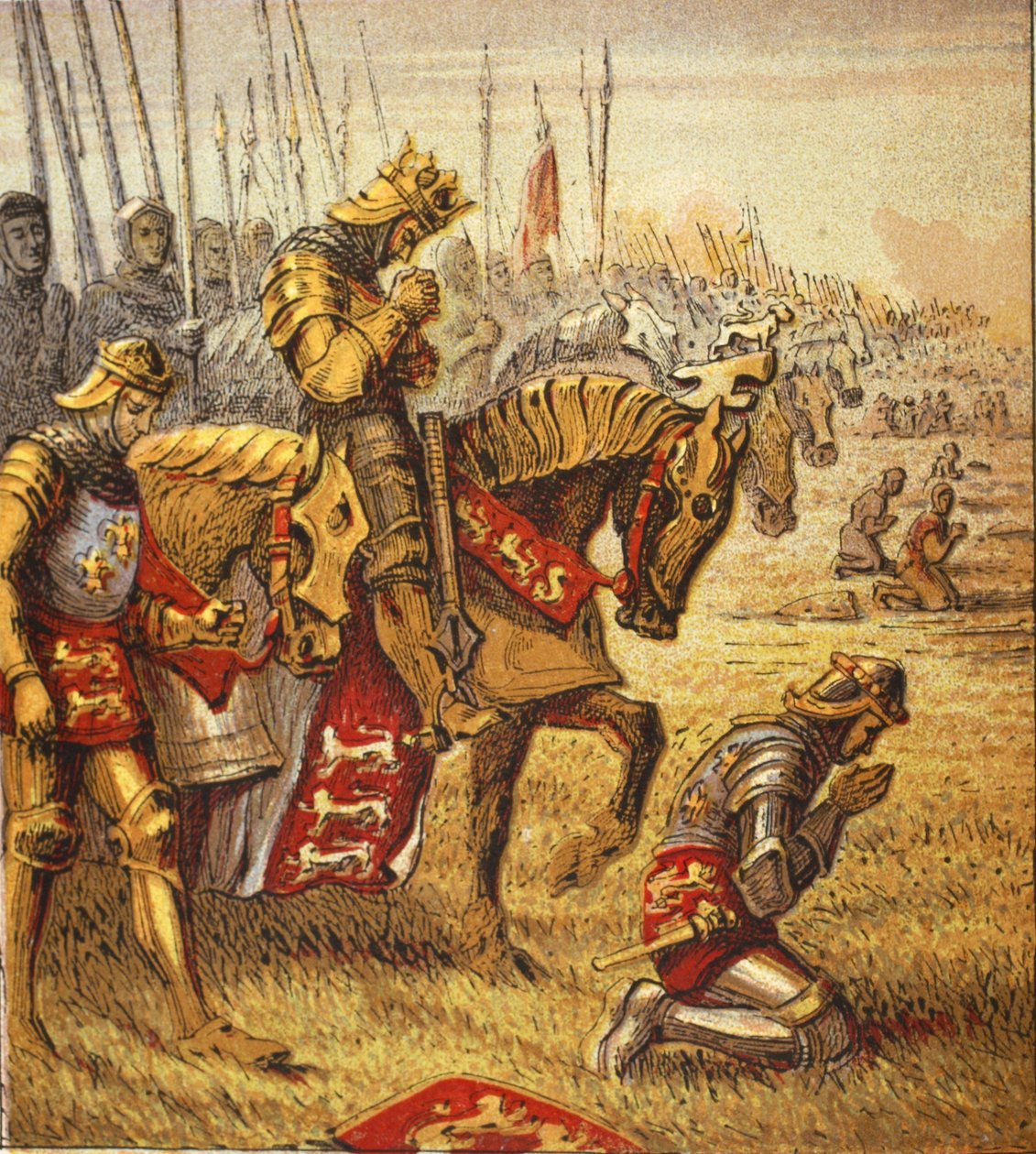 The Battle of Agincourt by English School