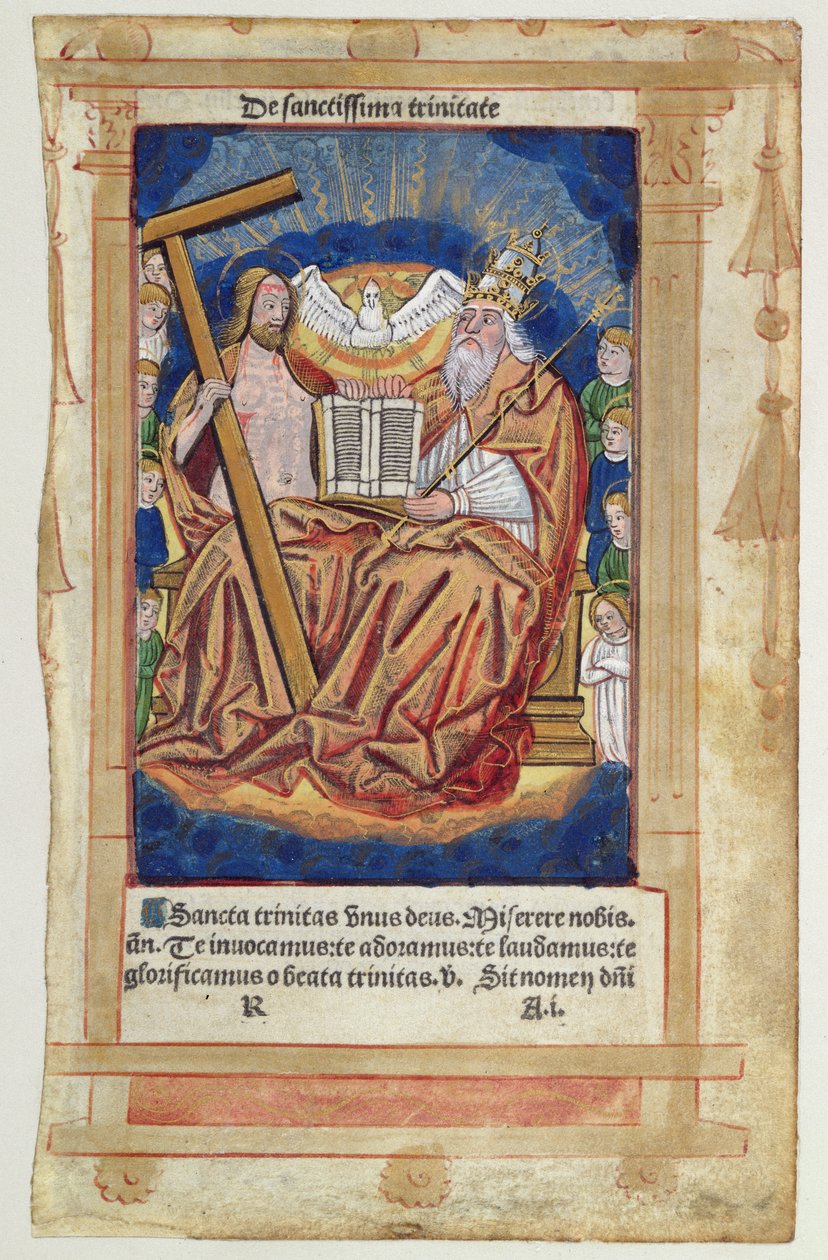 The Trinity, from Feuillets de Psaumes by French School