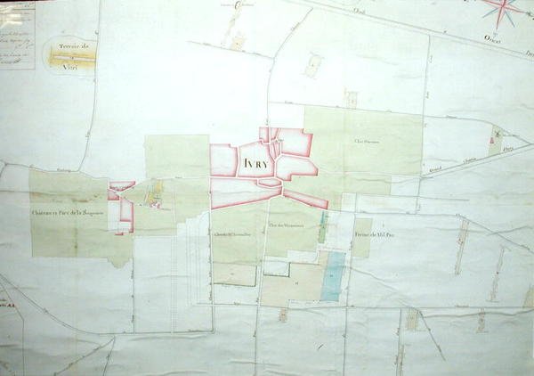 Map of Ivry and the Surrounding Area (detail) by French School