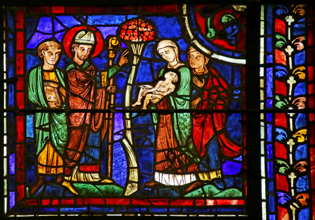 St. Martin Reviving a Child, from the Life of St. Martin, Chartres Cathedral by French School