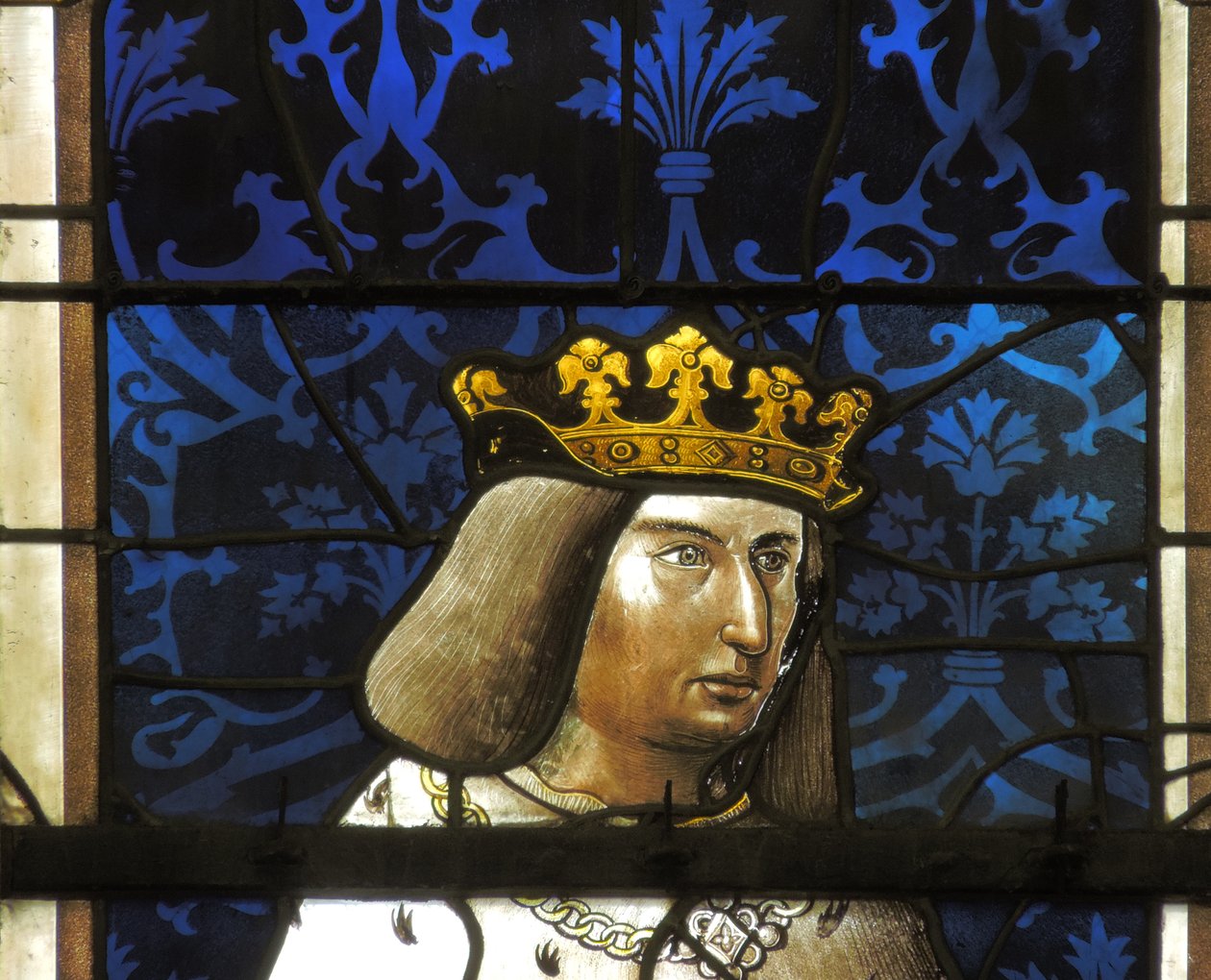 Window depicting René II by French School