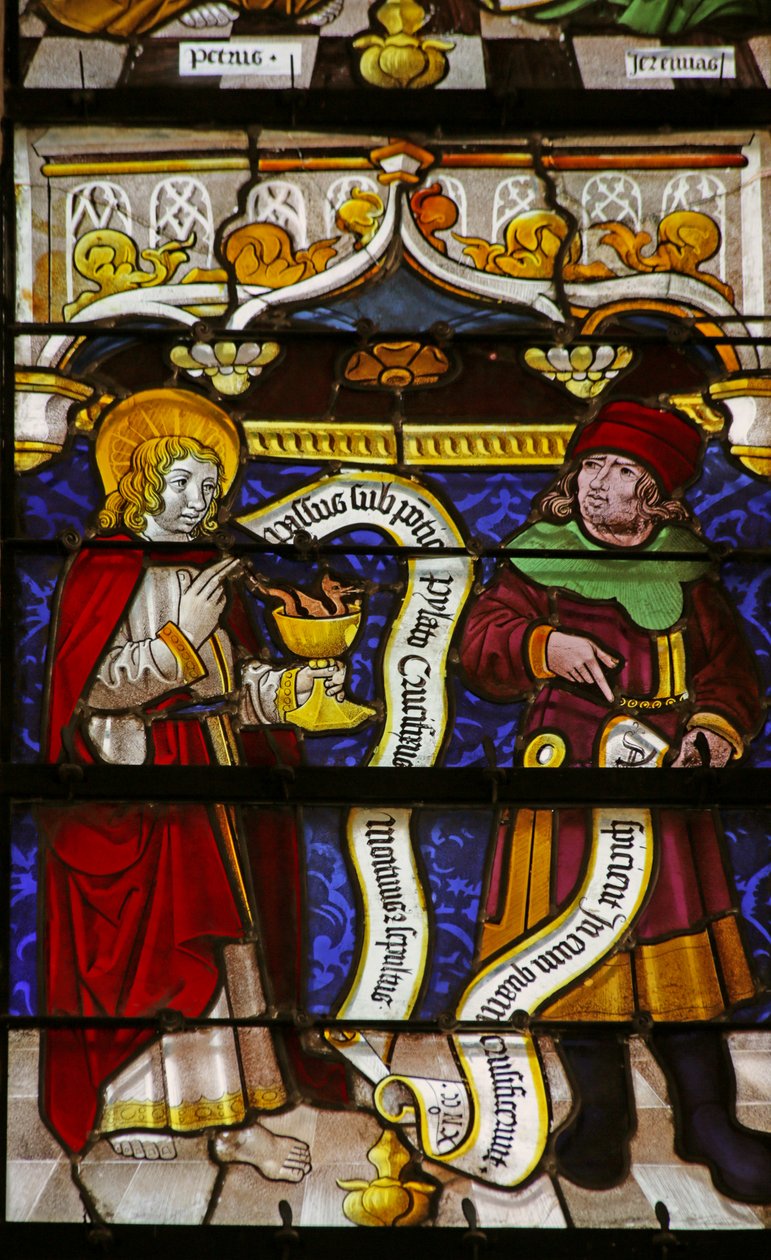 Window depicting Saint John and the Prophet Zachariah by French School