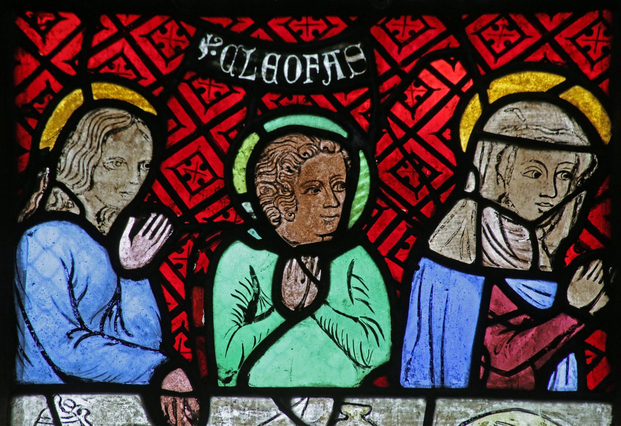 Window Depicting Three Figures from the Marriage at Cana by French School