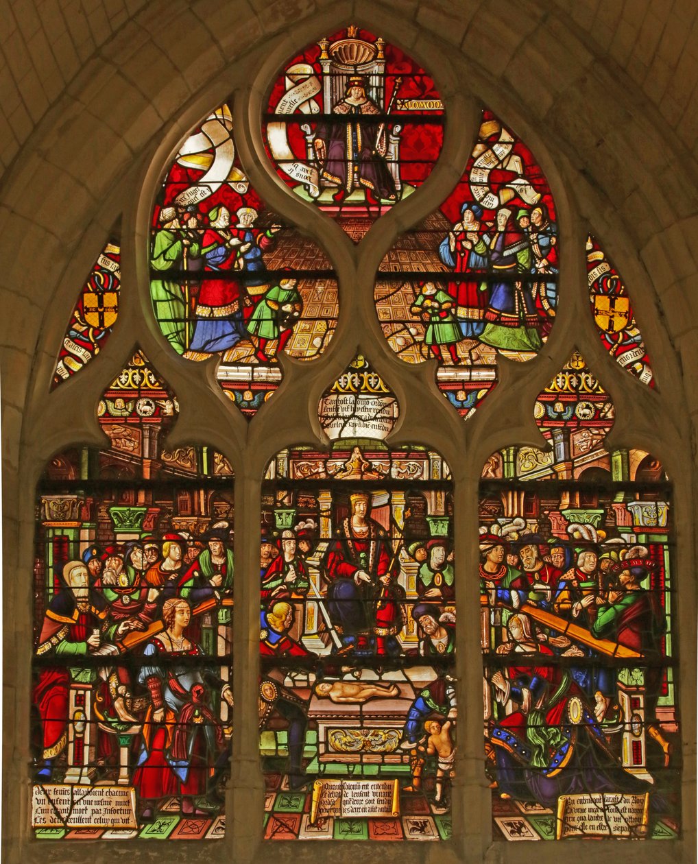 Window depicting the Judgement of Solomon by French School