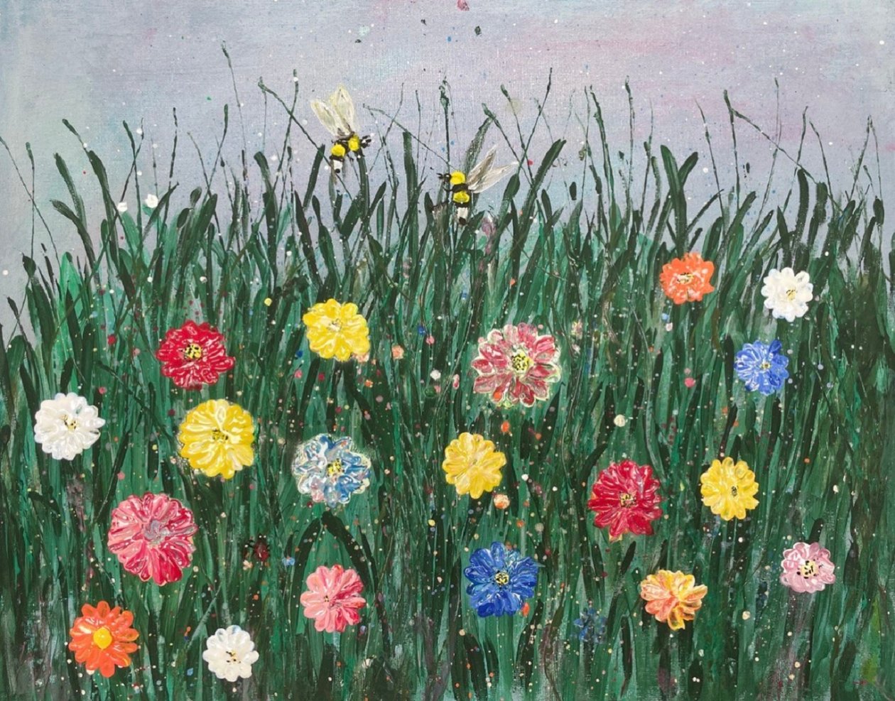 The Flower Meadow with the Bees by ManuC.